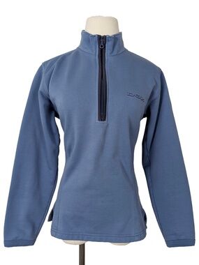Dok Quarter Zip Sweater Pullover Blue Size Small Y2K